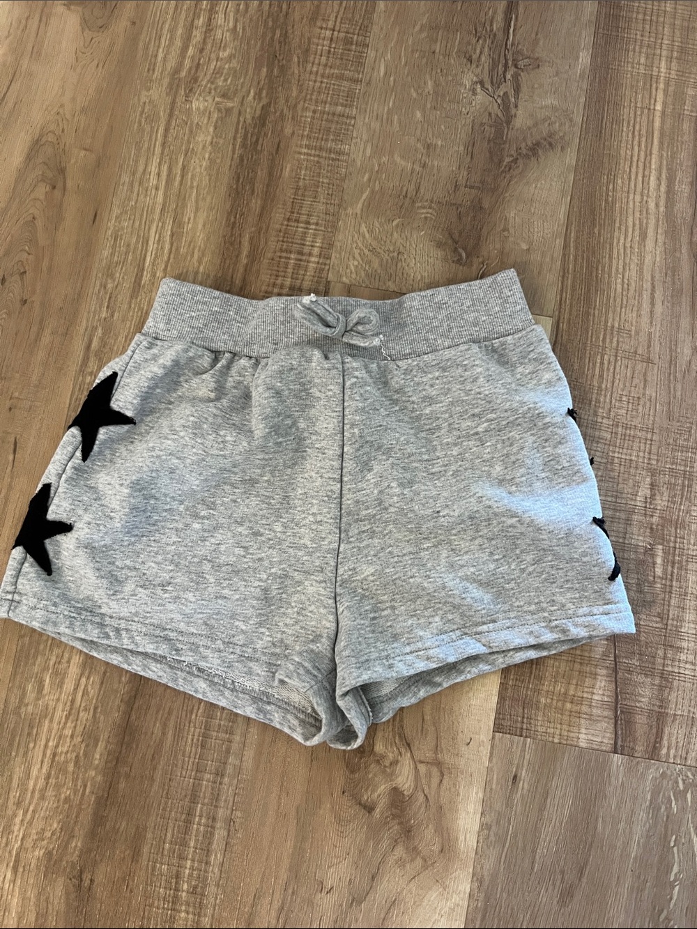 SHEIN Gray Shorts with Black Star Accents